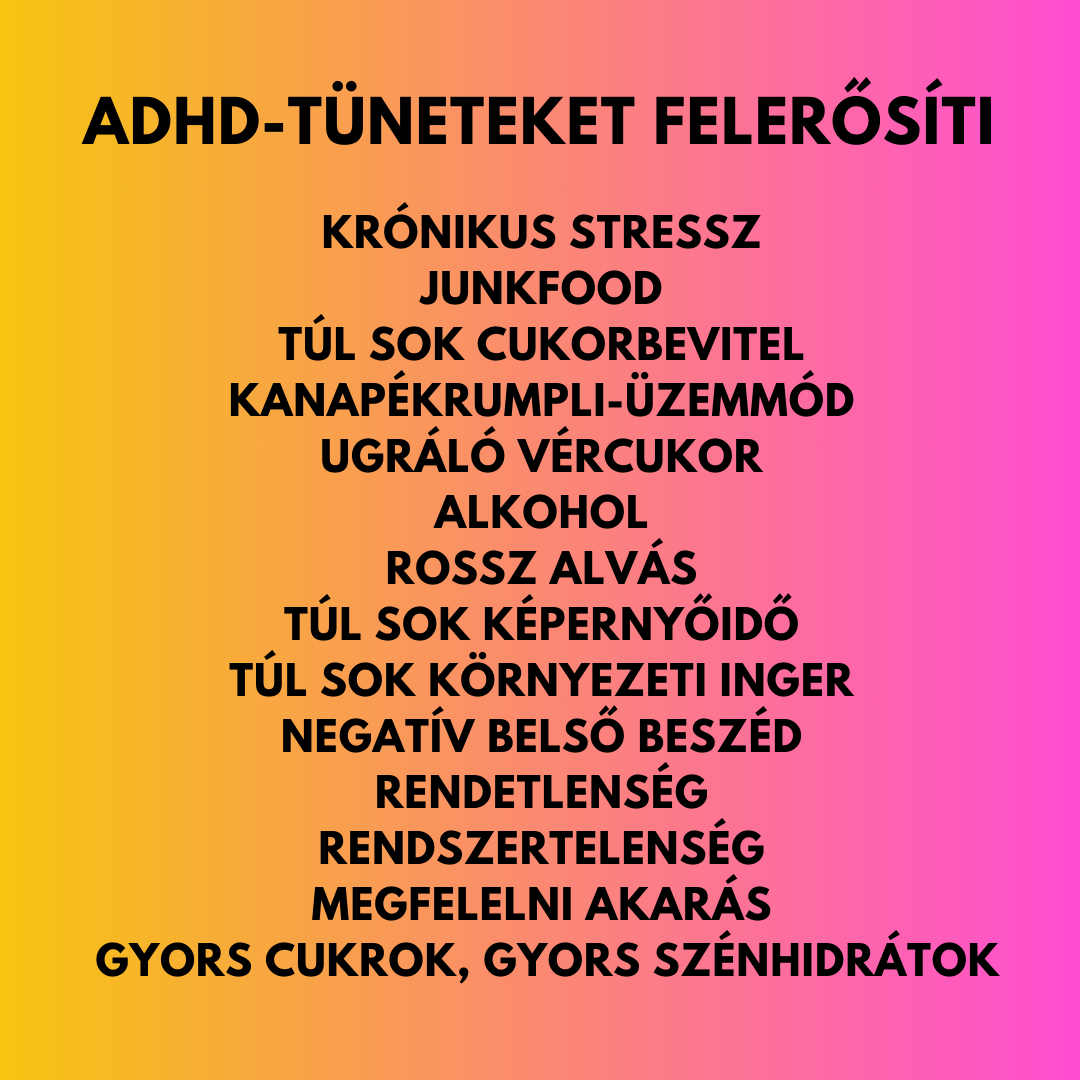 adhd tünetek csökkentése